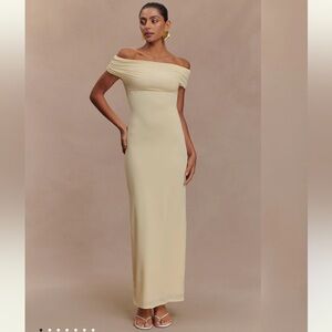 NEW Meshki off the shoulder maxi dress